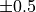 \pm 0.5