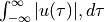 \int_{-\infty}^\infty |u(\tau)|, d\tau