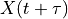 X(t+\tau)