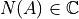 N(A) \in
\mathbb{C}