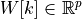 W[k] \in \mathbb{R}^p