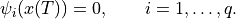 \psi_i(x(T)) = 0, \qquad i = 1, \dots, q.